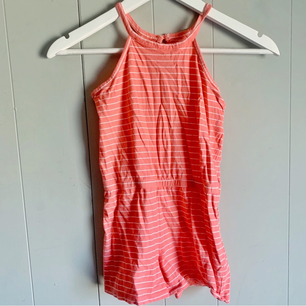 OLD NAVY Coral Striped Romper Size M